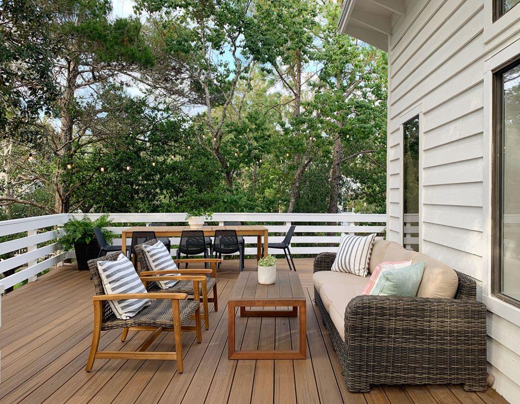 Set up a small bistro table for coffee breaks on your screened porch