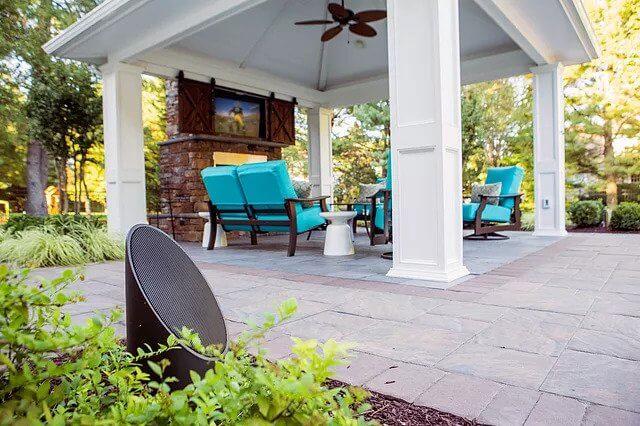 Install a sound system for music while relaxing on your screened porch