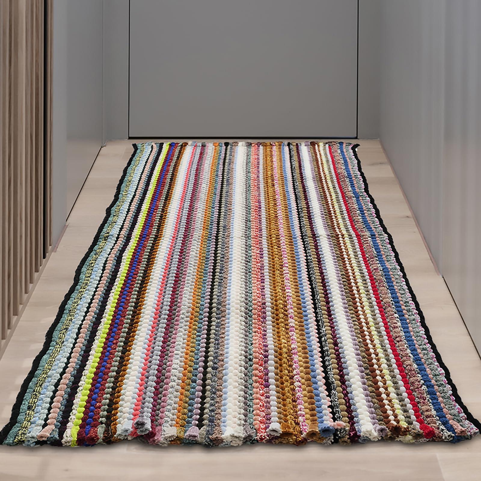 Colorful farmhouse kitchen rugs add warmth and comfort underfoot ⁢while cooking