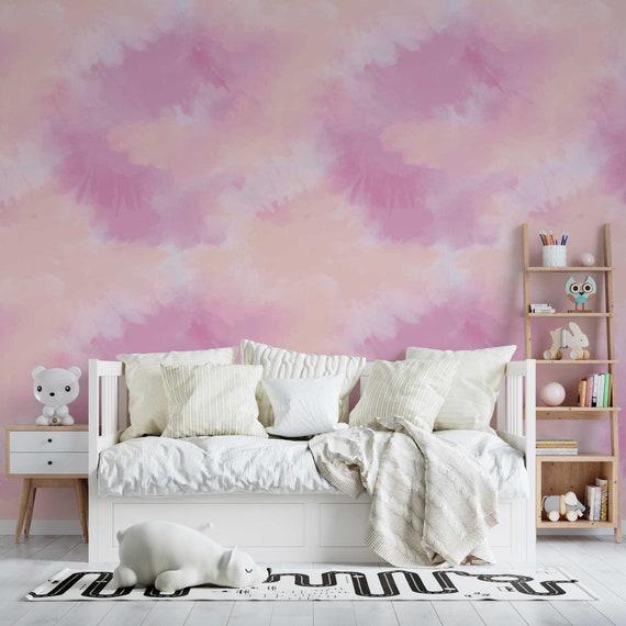 Use removable wallpaper to add a fun pattern to your teen girl bedroom