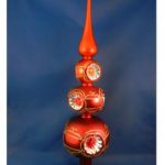 3 Tier Reflector Tree Topper German Glass Christmas Ornament .