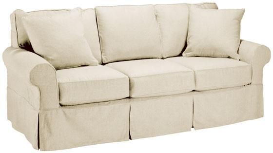 Custom Nantucket Slipcover 3-Cushion Sofa - Slipcovers - Custom .