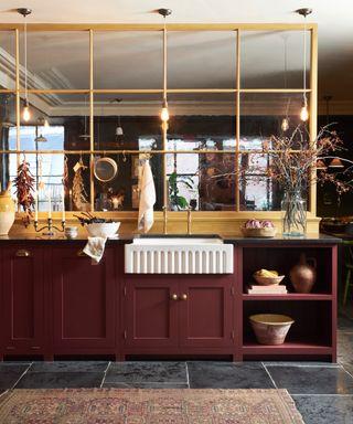 Layer textures using ⁤rugs and cushions for⁢ a cozy​ Burgundy Kitchen vibe