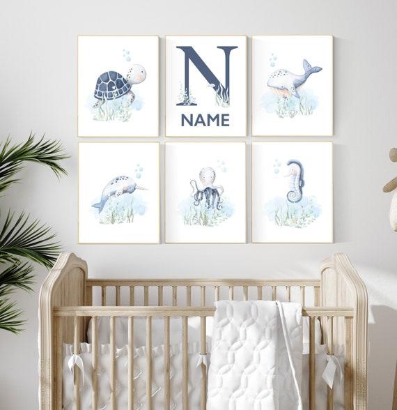 Underwater Wonders: Design an aquatic-themed boy nursery ⁤with ocean ⁤creatures and waves