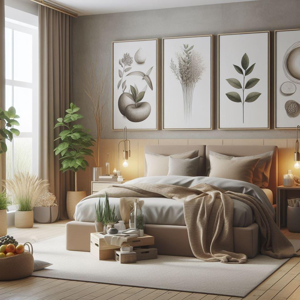 Bedroom Trend: Organic materials promoting sustainability​ and eco-friendliness