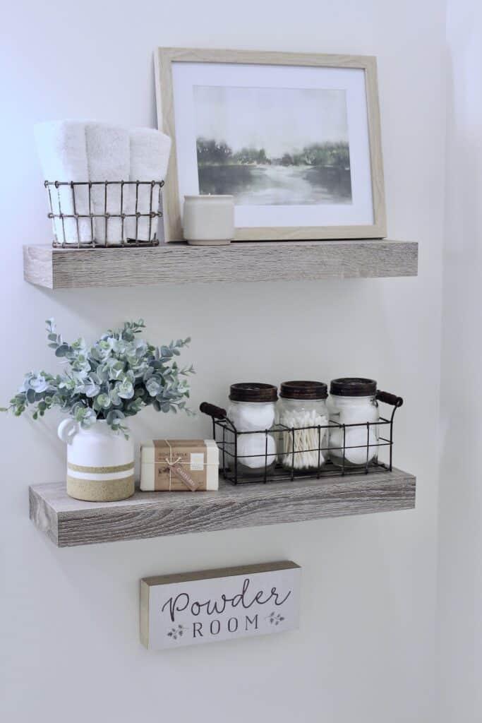 Integrate open shelving​ to showcase eclectic‍ bathroom⁤ decor