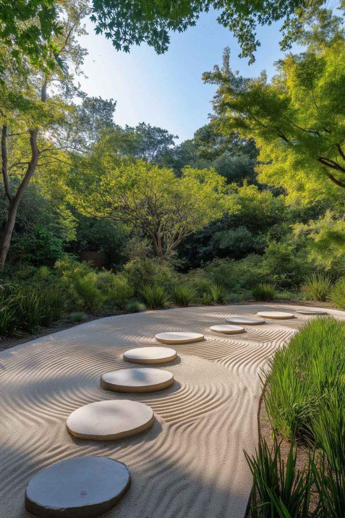 Balance open space with greenery to encourage mindful breathing in your Zen Garden