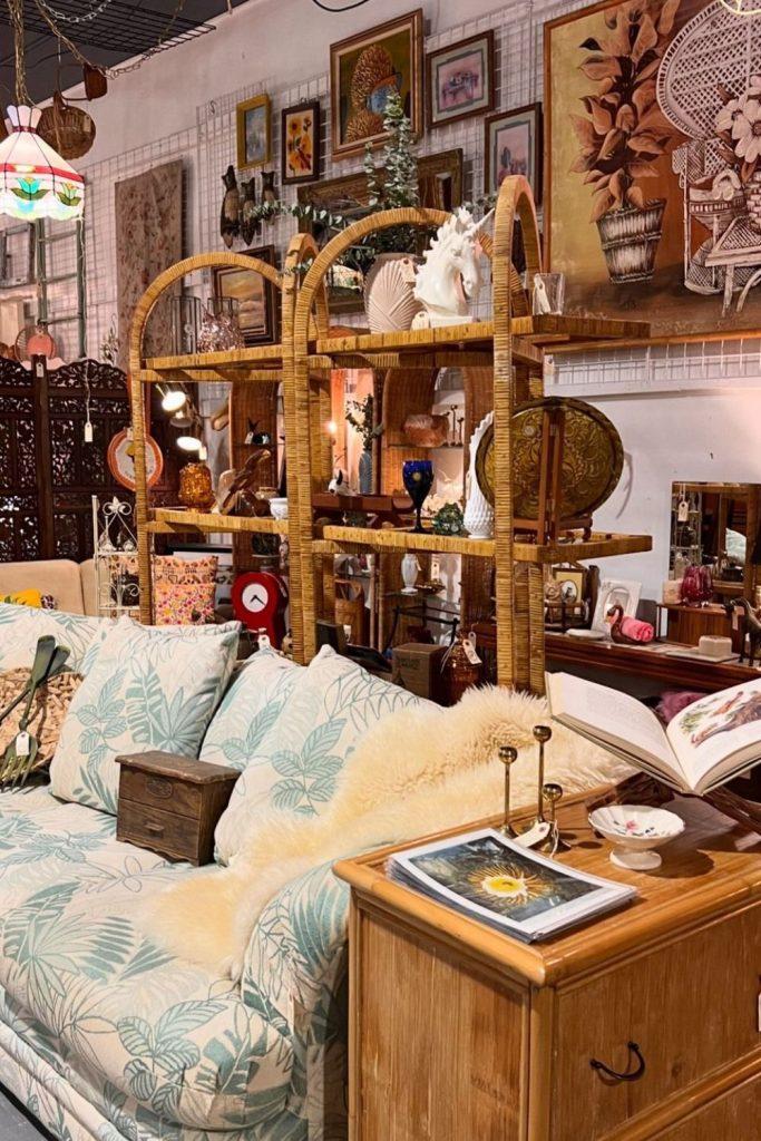 Mix and match​ vintage furniture for an eclectic living room vibe