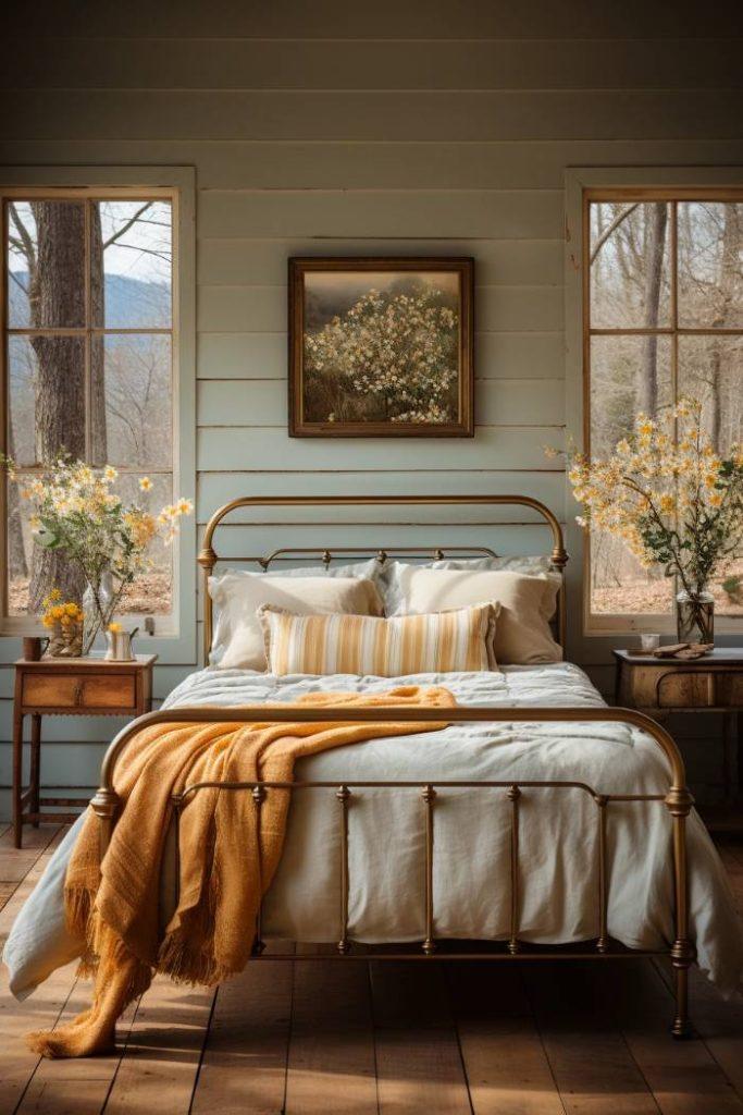 Farmhouse‍ Bedroom: Create warmth with ‌shiplap walls and vintage decor