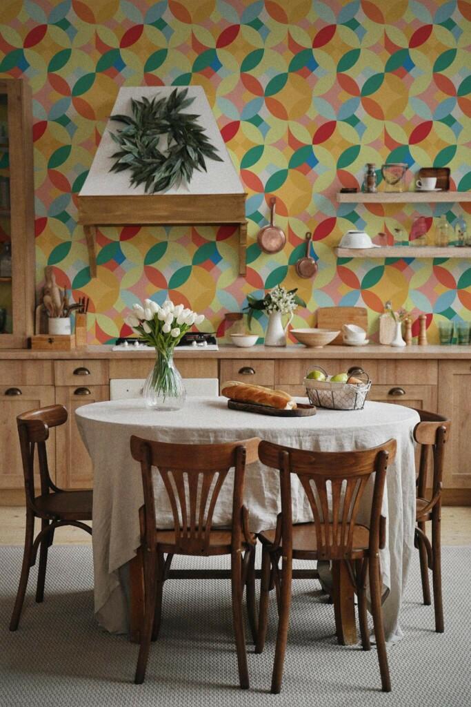 Use ⁢bold wallpaper to create an accent ​wall in your eat-in kitchen