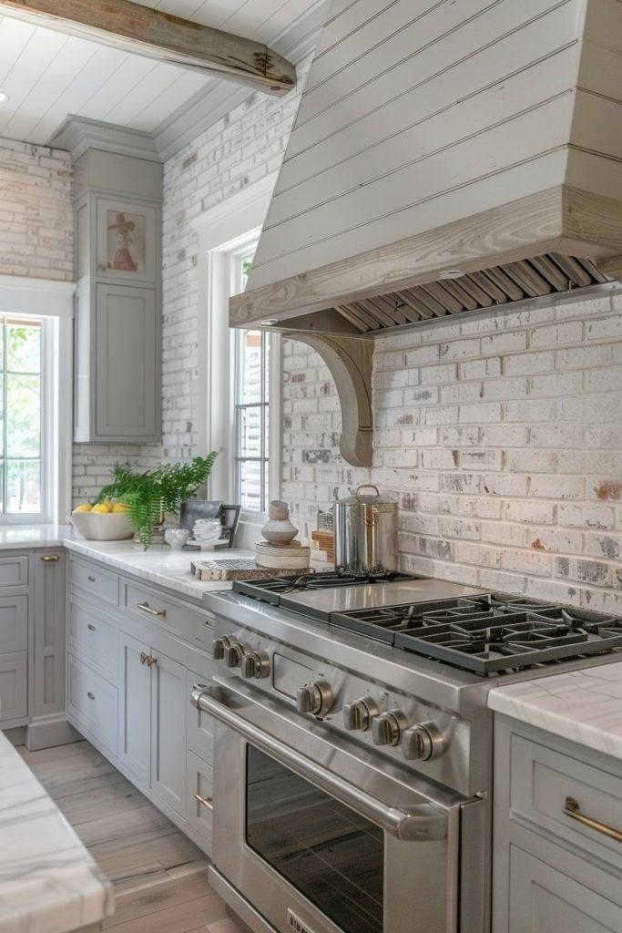 A unique backsplash that adds a personal touch to your farmhouse kitchen