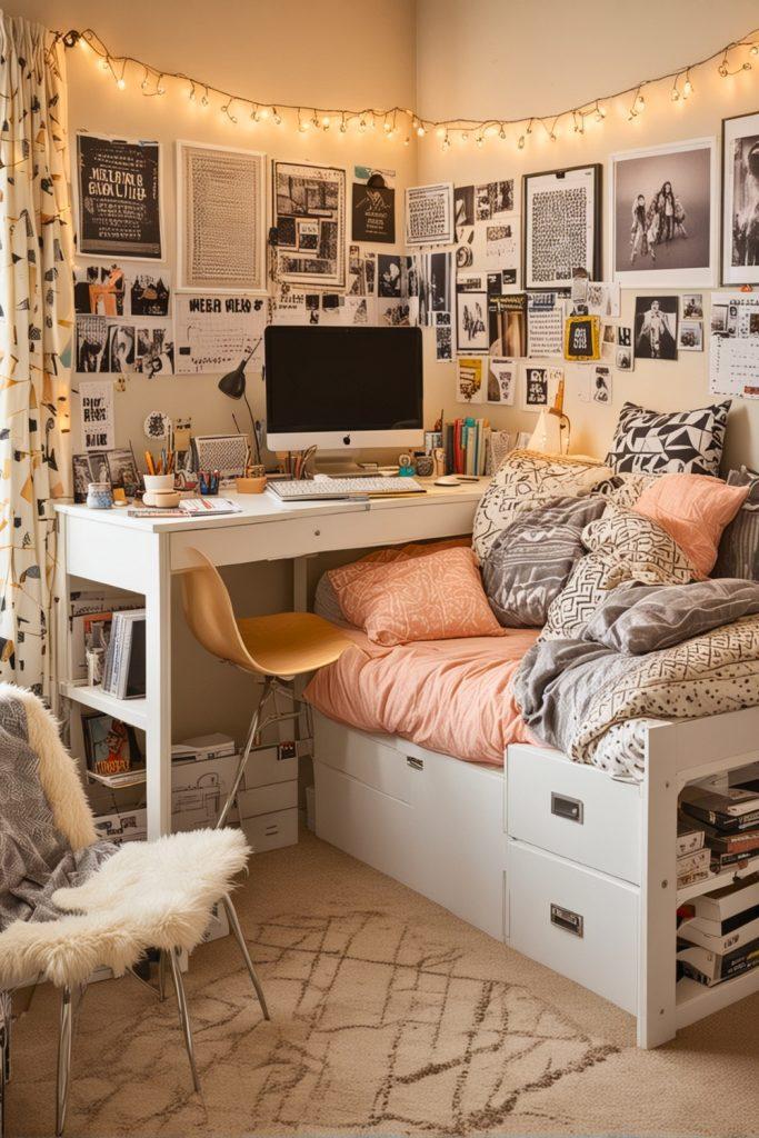 Incorporate multifunctional furniture ⁤to maximize space in a small teen girl bedroom