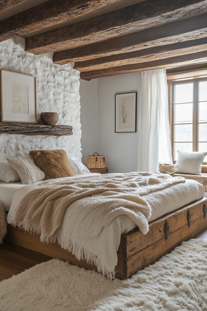 Rustic Bedroom: Incorporate wood and natural ‍fibers for ⁣a cozy‌ atmosphere