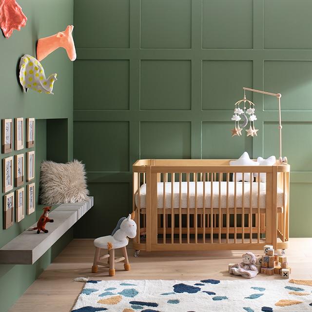 Choose calming colors for walls in your Nursery Nook