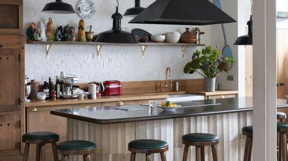 Consider a rolling kitchen island to enhance functionality in your galley kitchen