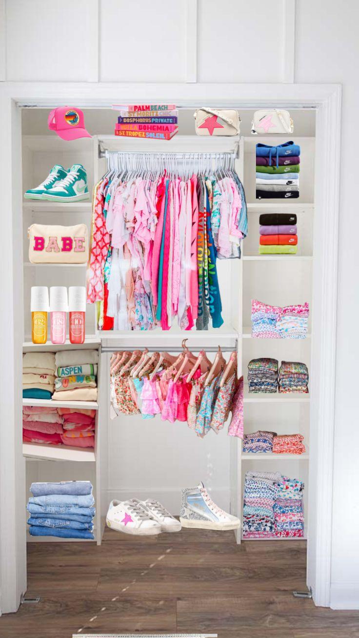 Upgrade her closet with chic organizers to maximize space in the teen girl bedroom