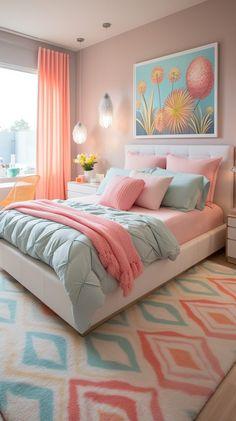 Embrace pastels: Soft ​pinks ⁢and blues create a calming ‍teen⁤ girl bedroom​ atmosphere