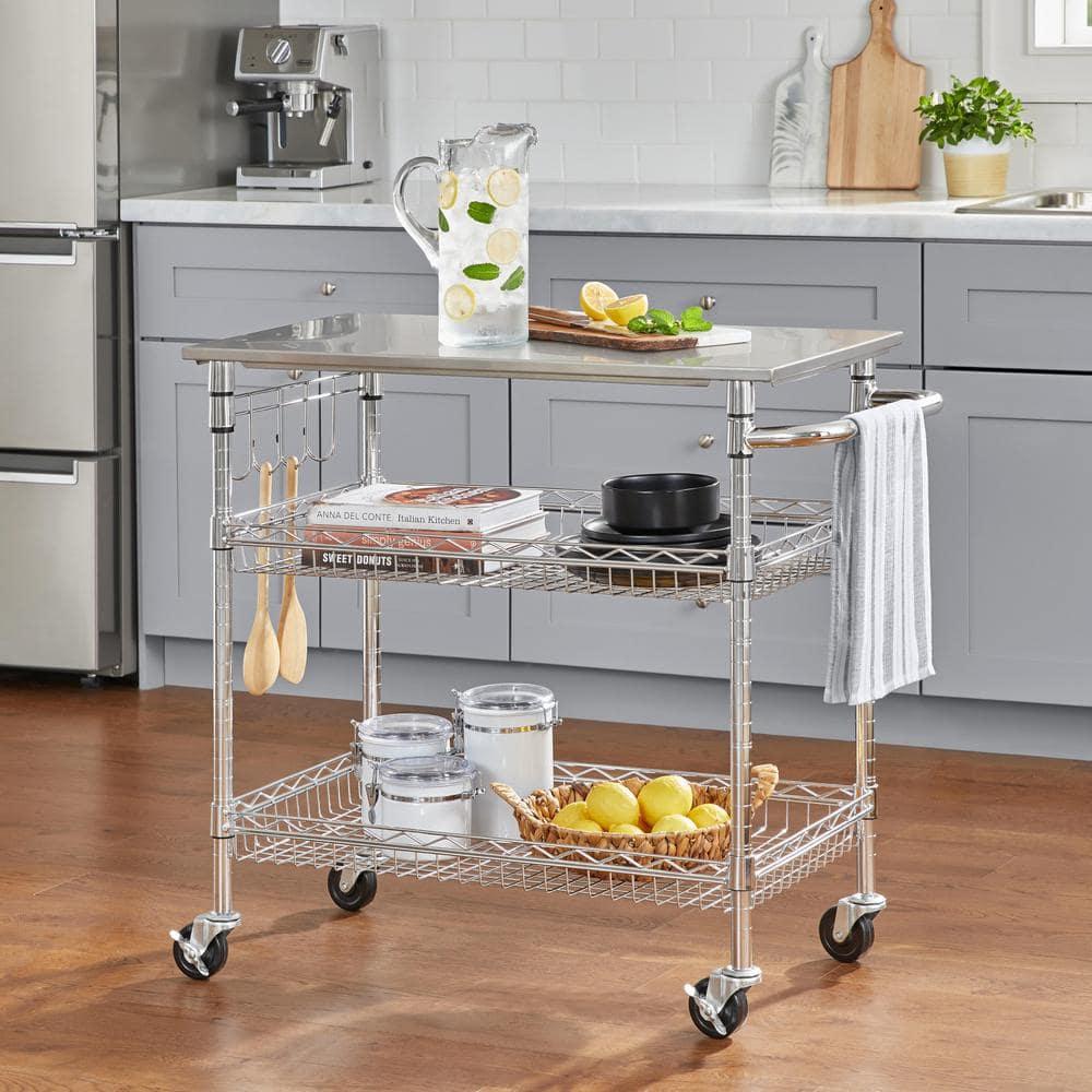 Incorporate⁤ a ⁢rolling cart for flexible workspace in your ⁤galley kitchen