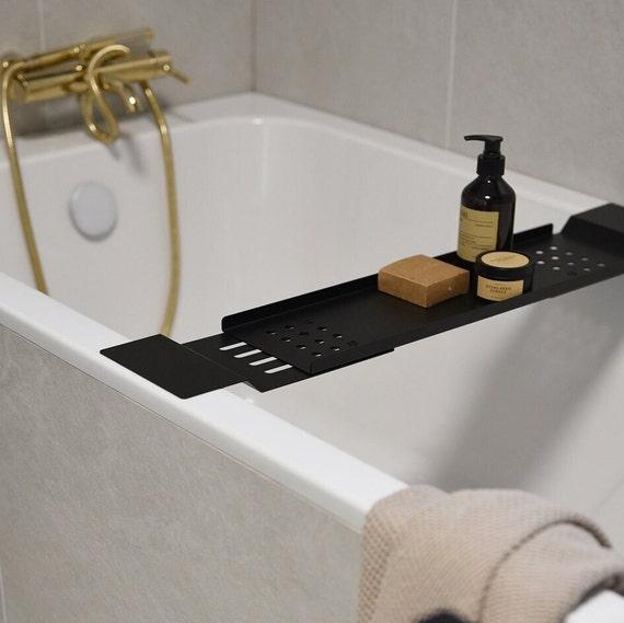 Introduce⁣ a bathtub tray for a luxurious eclectic ⁣bathroom experience