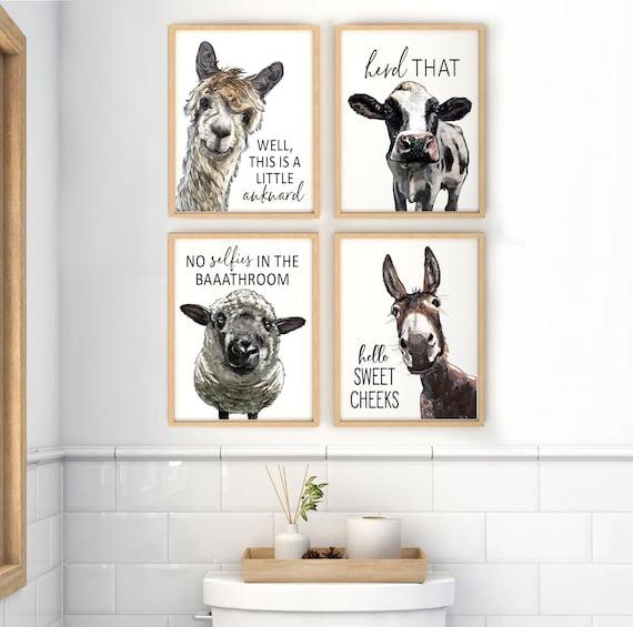 Add quirky art pieces to your eclectic bathroom decor