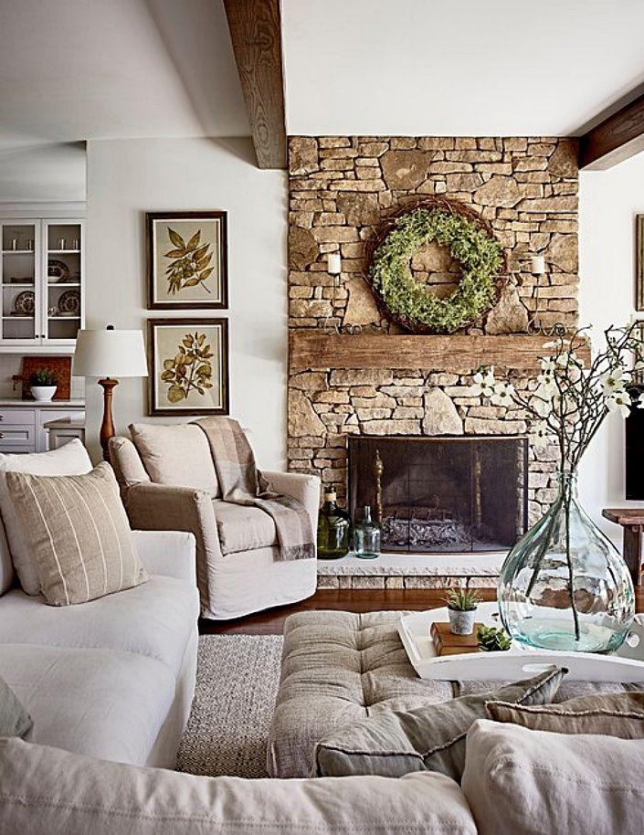 Incorporate a stone⁢ fireplace as ‌a natural focal point in your Earthy Living Room