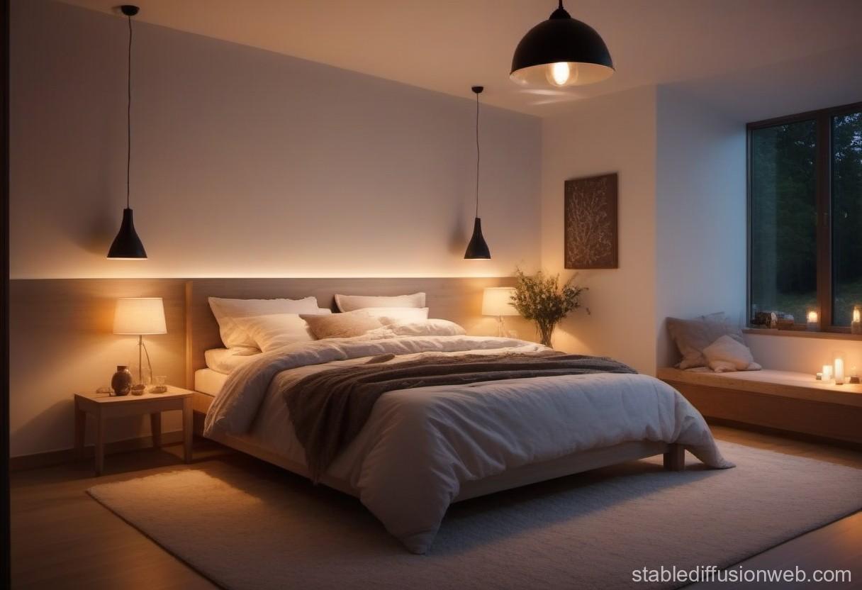 Bedroom Trend: Use warm lighting to invoke relaxation and comfort