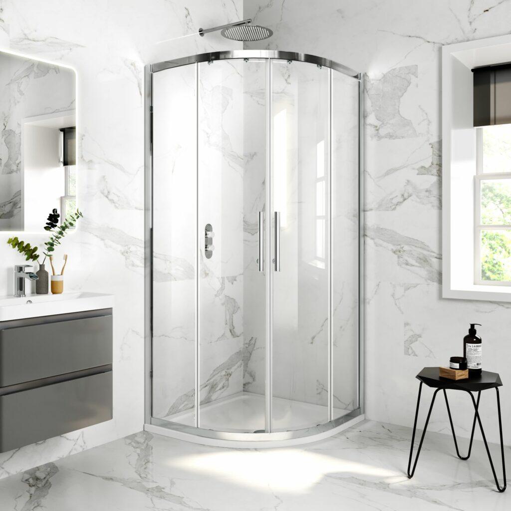 Select​ glass shower doors‍ for an airy feel ‌in ⁤narrow bathroom