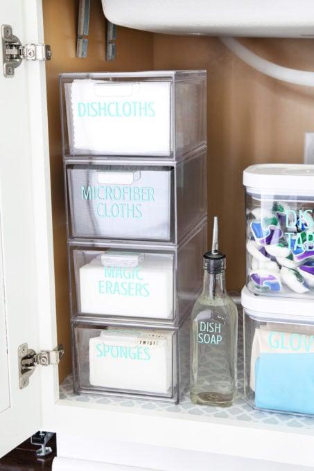 Promote organization with‍ labeled bins for easy storage in the bedroom