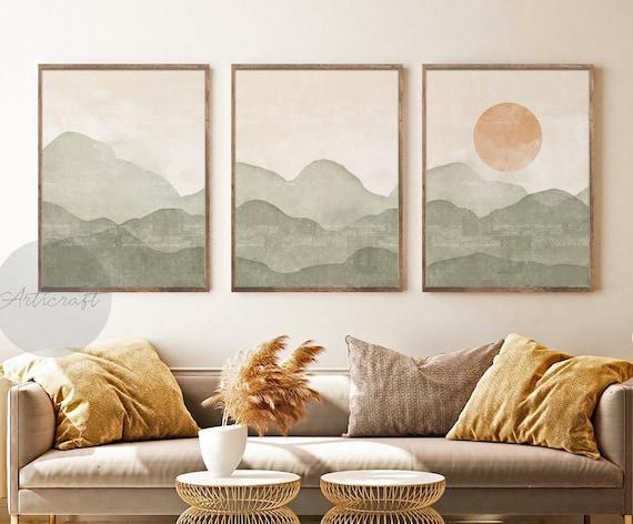 Incorporate ‍a⁤ gallery⁤ wall showcasing​ natural landscapes in ⁣your earthy ‍living room