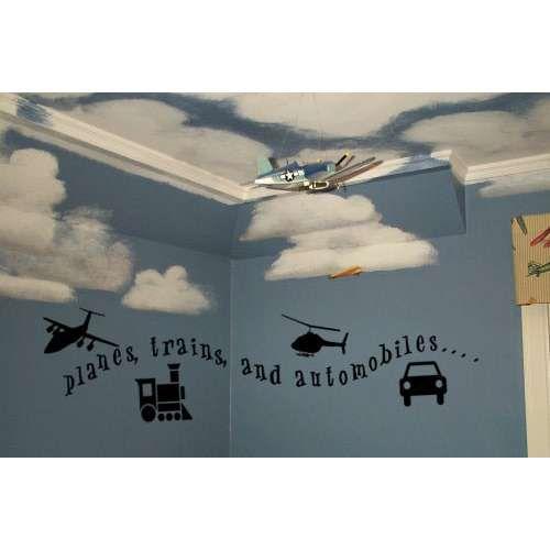 Fun transportation theme​ with planes,​ trains, and automobiles in your boy nursery