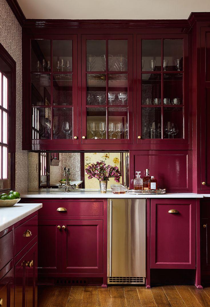 Integrate bold artwork to add personality to your Burgundy Kitchen