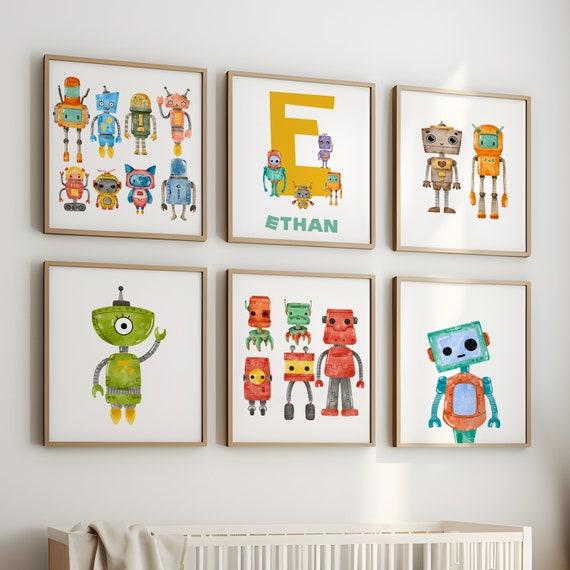 Robot designs to create a futuristic feel in your Boy Nursery