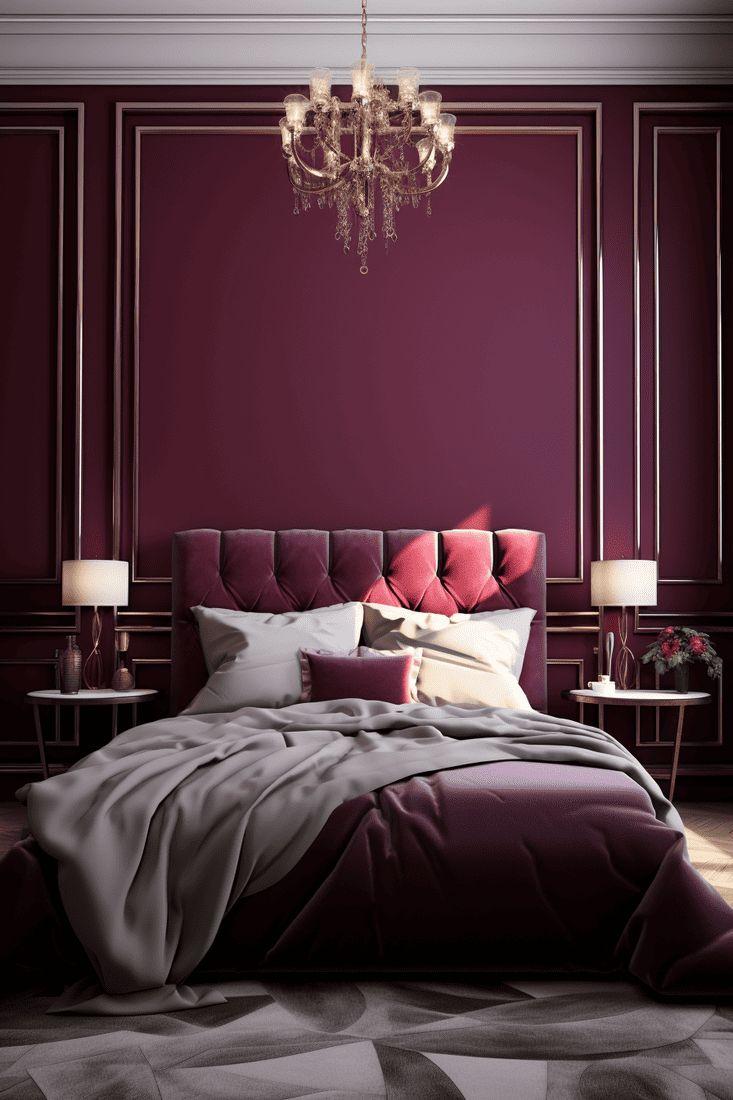 Create a cohesive palette by matching bedding to your Burgundy Bedroom