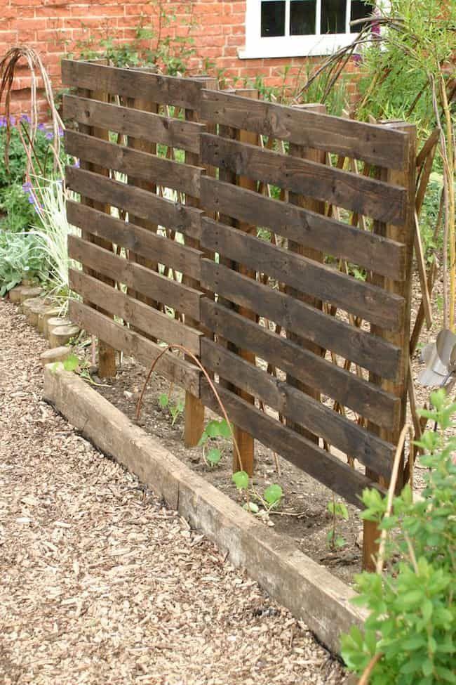 Pallet‍ Garden Trellis: Support climbing plants with a sturdy trellis made from recycled​ pallets