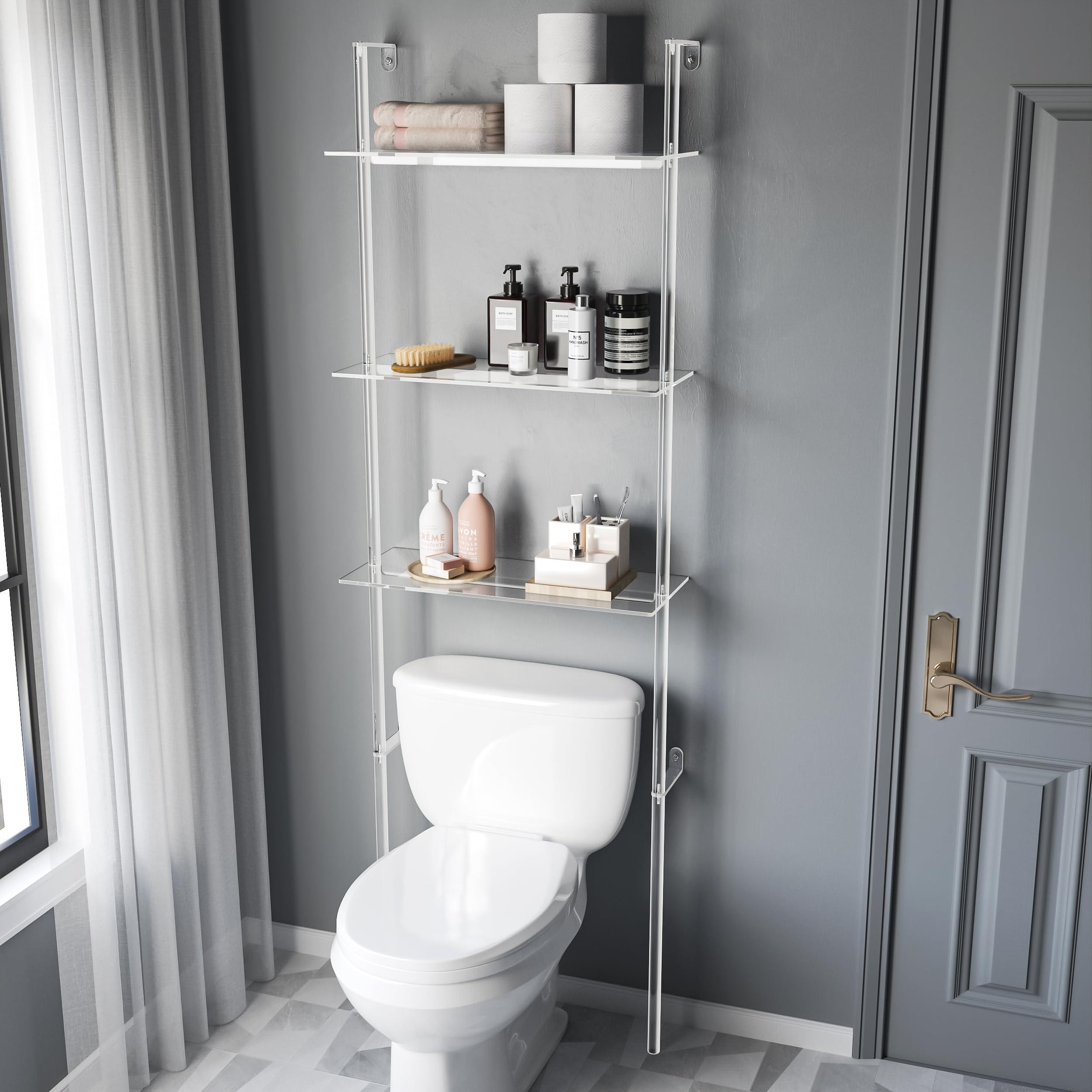 Install shelves‍ above ⁤the toilet to maximize small bathroom space