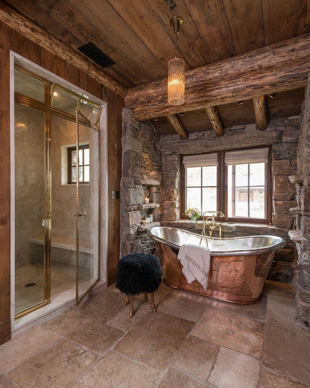 Natural​ materials: Stone and wood for a ⁣rustic ​bathroom feel