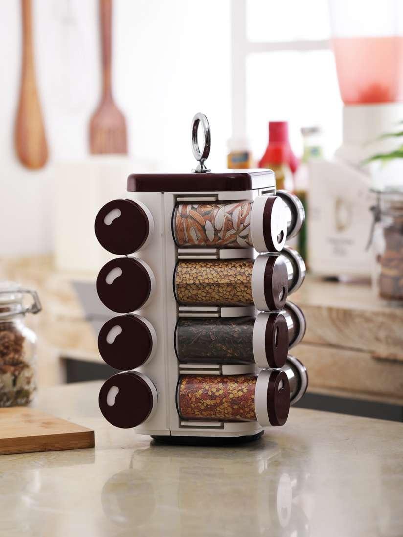 Burgundy Spice Rack:‌ Organize your spices‌ in a beautifully‌ colored rack that pops