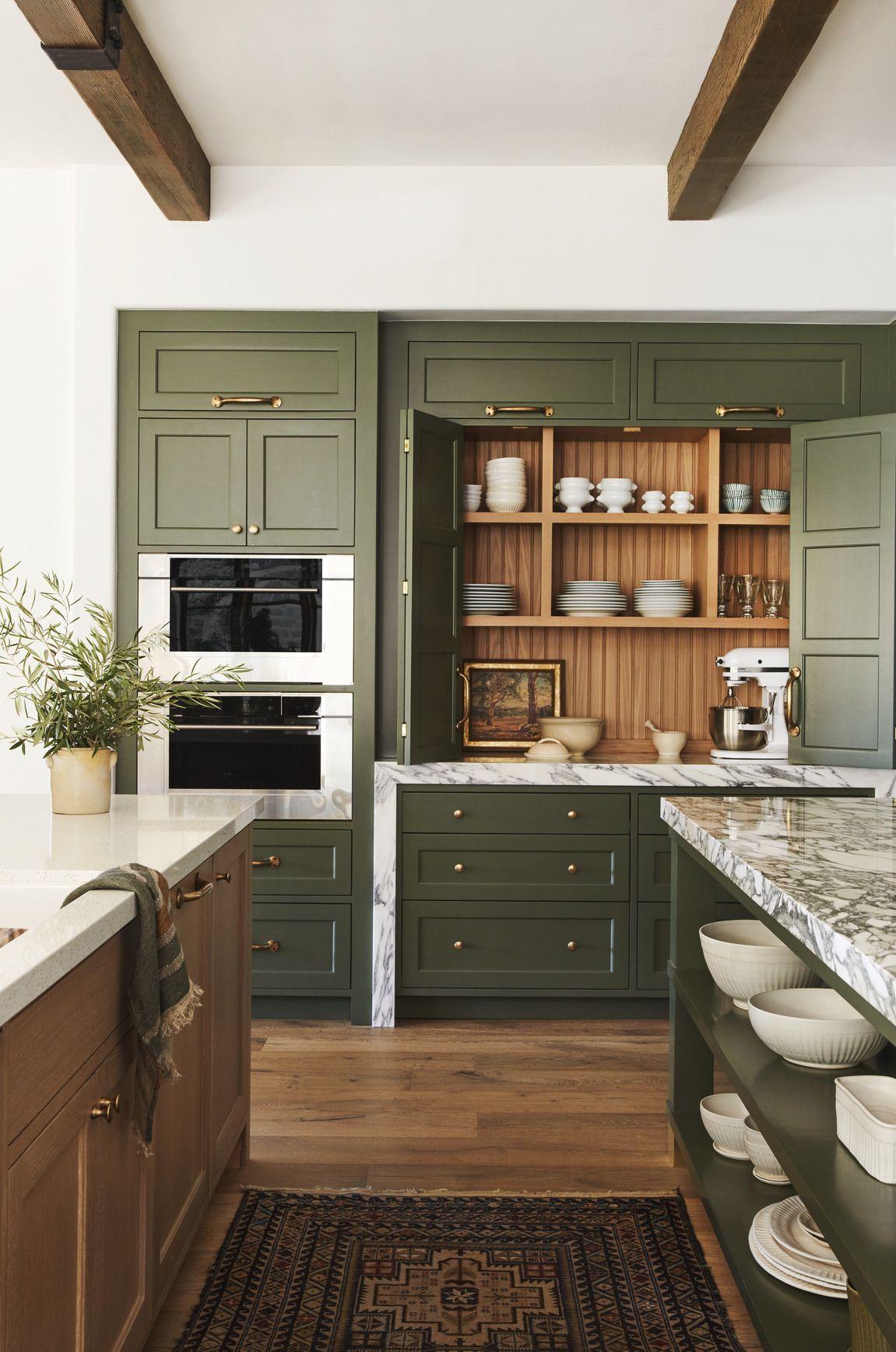 Experiment with bold colors for your Eat-In Kitchen cabinetry and accents