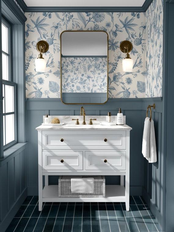 Choose‌ interesting wallpapers for a bold farmhouse bathrooms statement