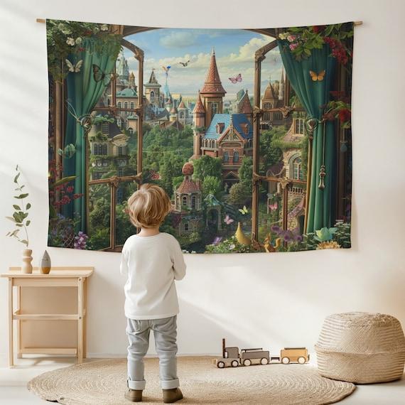 Fantasy Kingdom Boy⁤ Nursery with castles and ​dragon designs for imaginative fairytale lovers