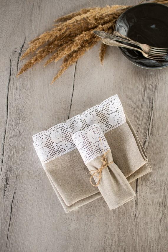 Textured linens and tableware to enhance the inviting atmosphere of your farmhouse kitchen