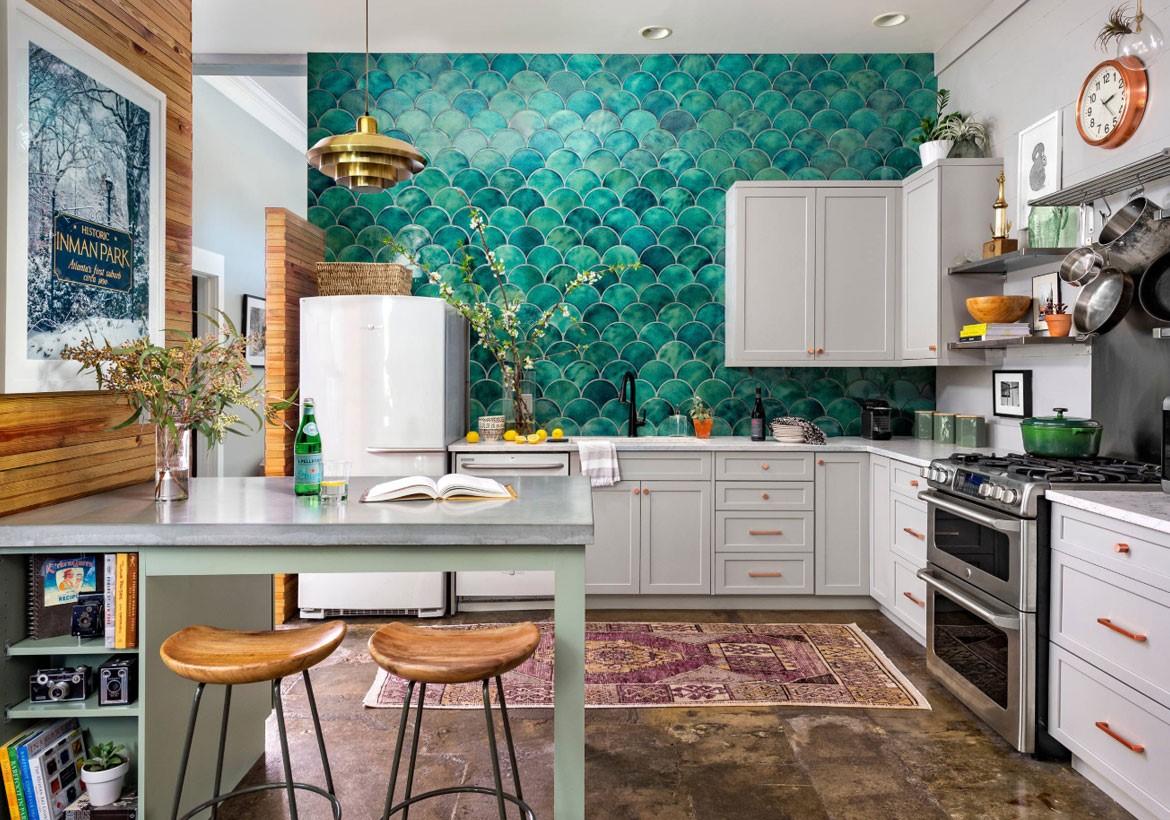 Choose bold, colorful backsplashes that make your kitchen pop with personality