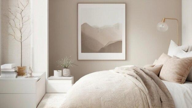 A soft, neutral color palette enhances your minimalist bedroom’s tranquility