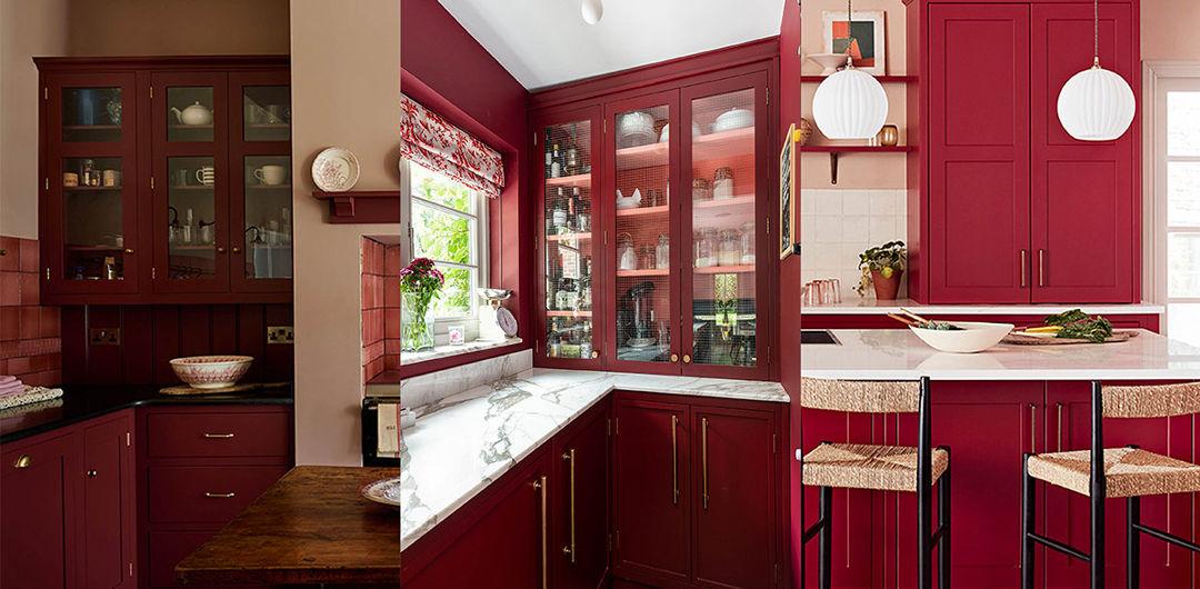 Choose bar stools with fun patterns to brighten your Burgundy⁣ Kitchen