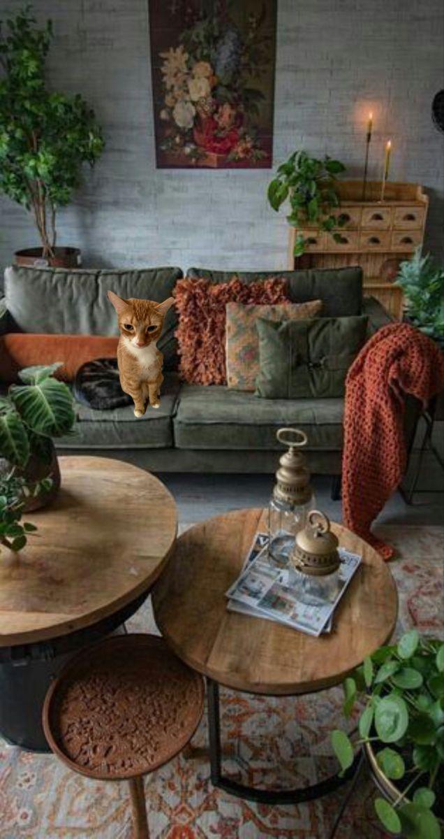 Incorporate vintage pieces to tell a story in your Earthy Living Room