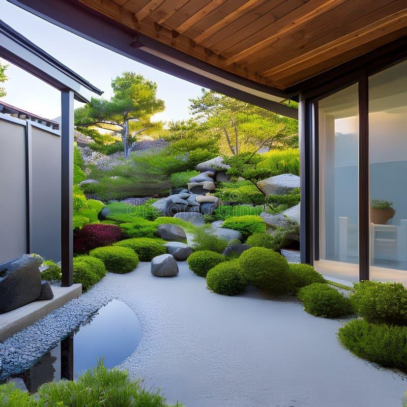 Create a zen garden on your screened porch for tranquility and peacefulness