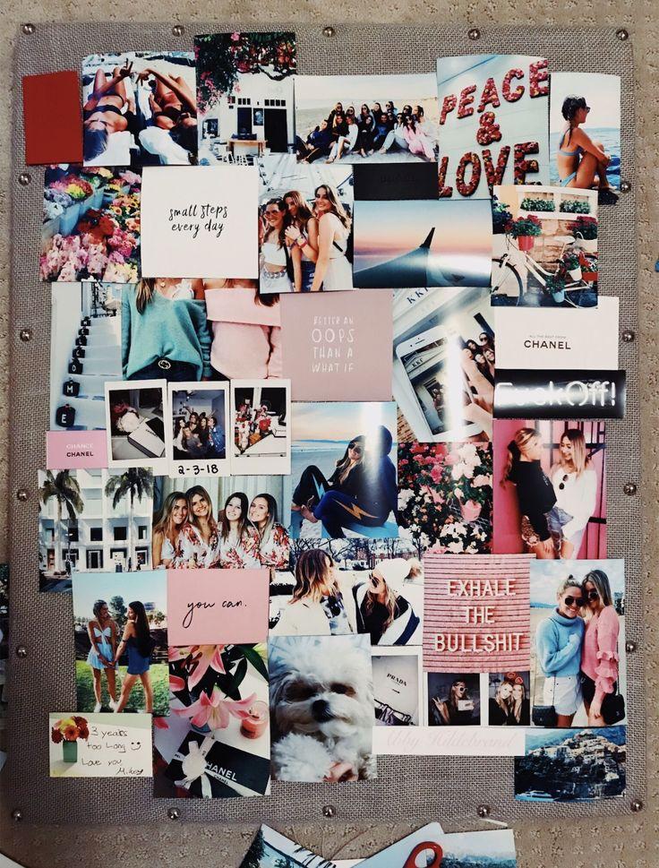 Implement a vision board to inspire her dreams in the teen girl bedroom