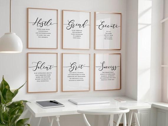 Personalize her workspace with motivational quotes that inspire her within the bedroom