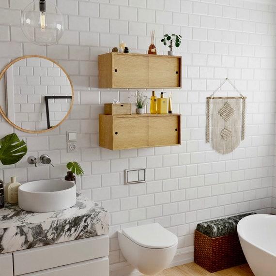 Install floating‌ shelves for extra storage ⁣in‌ your small bathroom