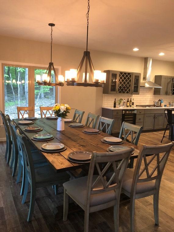 Rustic Farmhouse Kitchen table, perfect for gatherings and heartwarming meals